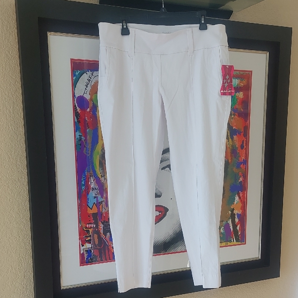 White Slim Fit Pants